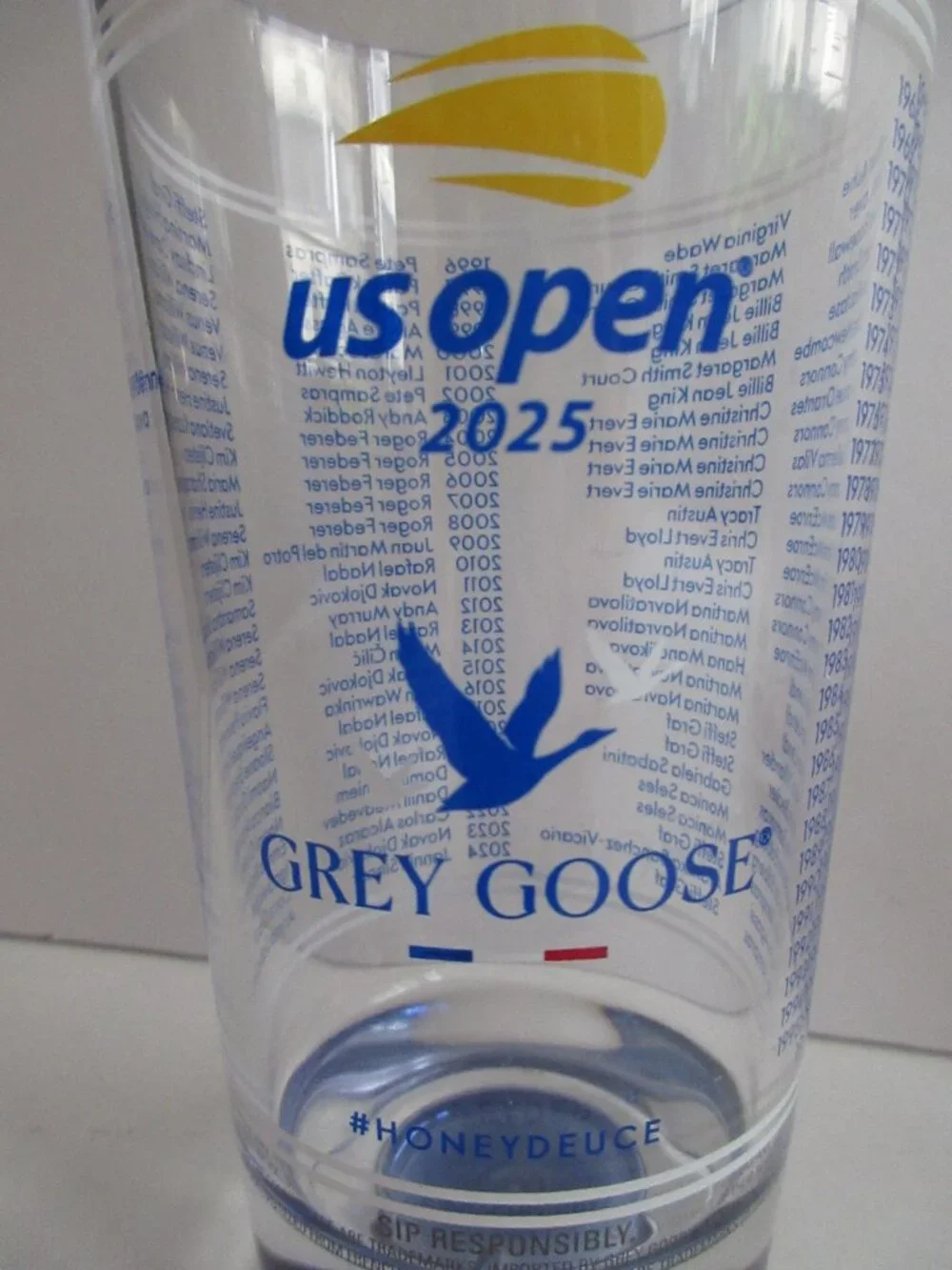 Grey Goose Vodka 2025 US Open Tennis Honey Deuce Acrylic Souvenir Cup Set of 3